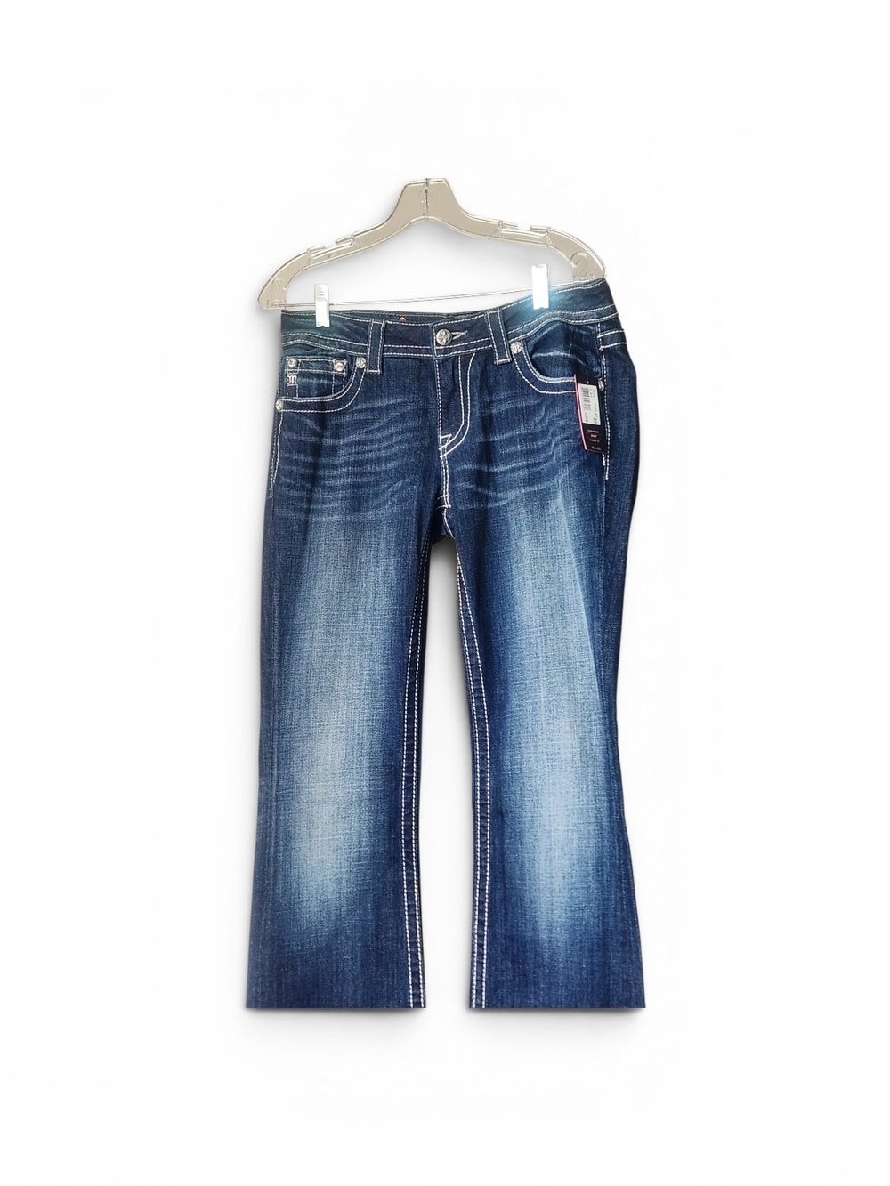 Miss Me Women's Dark Blue Faded Boot Cut Jeans